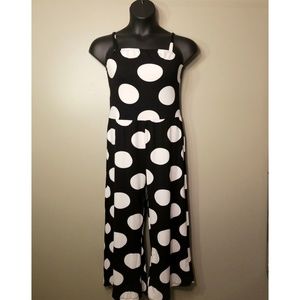 NWOT Plus Size Polka Dot Capri Jumpsuit